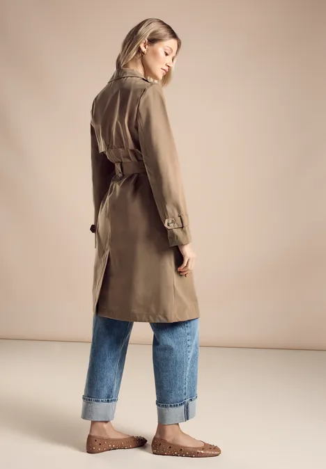 Moderner Trenchcoat dark nutty mocca