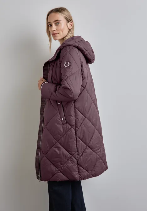 Veste matelassée doublée berry brown