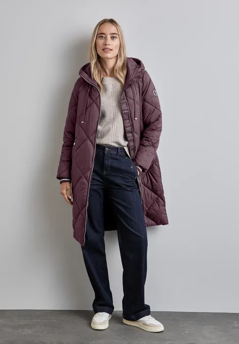 Veste matelassée doublée berry brown