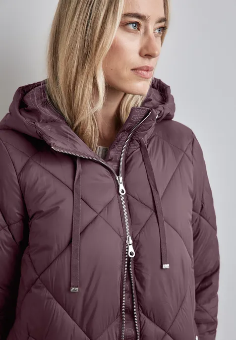 Veste matelassée doublée berry brown
