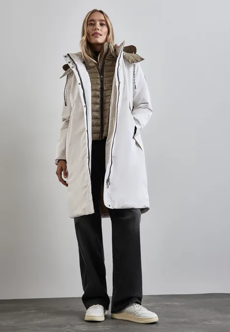 Jacke mit abnehmbarer Kapuze frosty grey