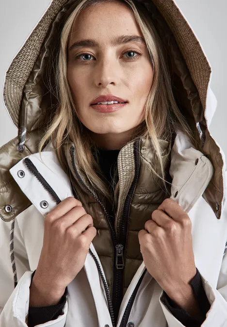 Jacke mit abnehmbarer Kapuze frosty grey