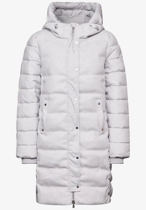 Gefütterte Steppjacke metallic grey