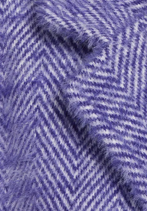 Mantel in Woll-Optik deep lilac