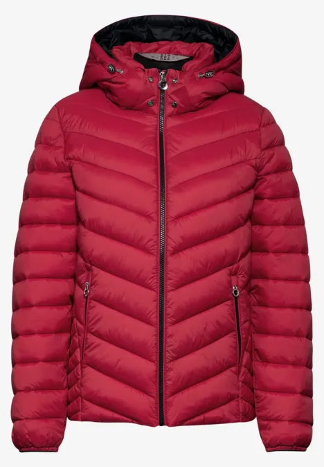 Veste courte matelassée carpet red