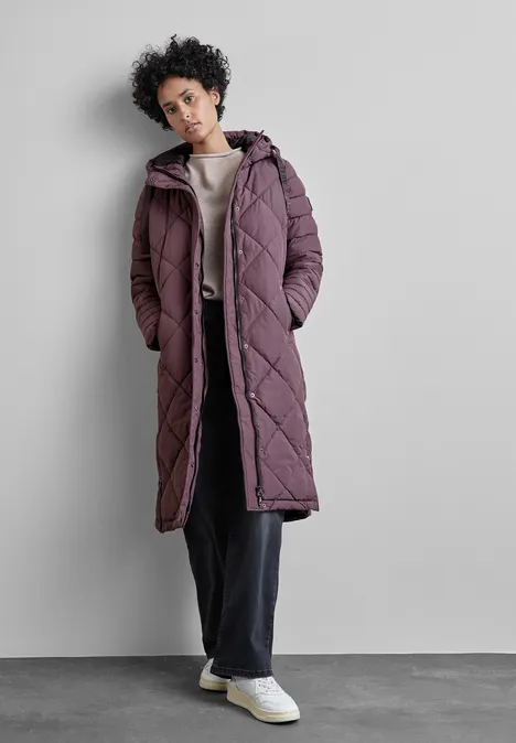 Lange Jacke berry brown