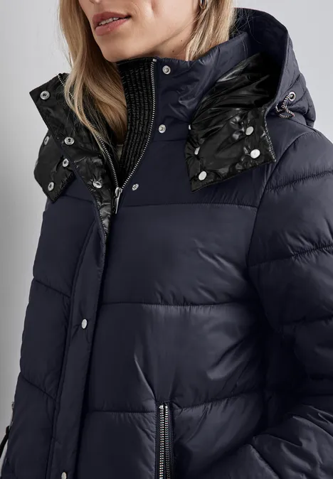 Jacke mit abnehmbarer Kapuze gravity blue