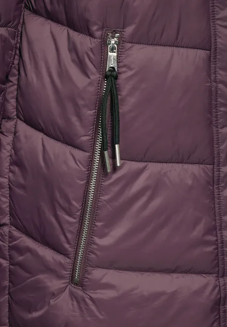 Jacke mit abnehmbarer Kapuze berry brown