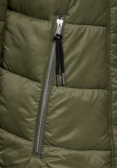 Jacke mit abnehmbarer Kapuze winter moss green