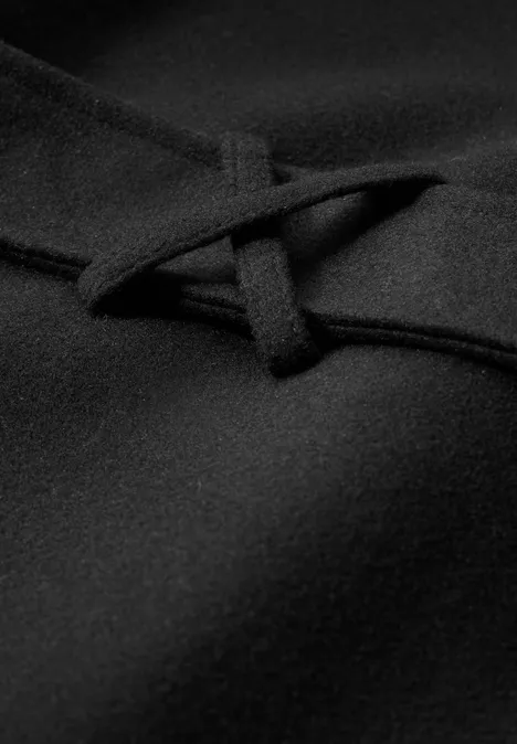 Revers-Mantel Black