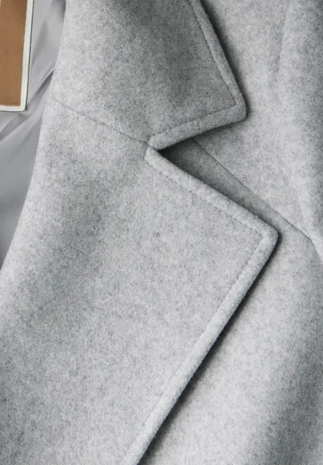 Revers-Mantel metallic grey
