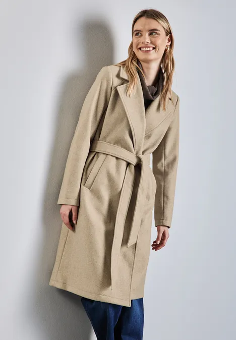 Revers-Mantel desert beige