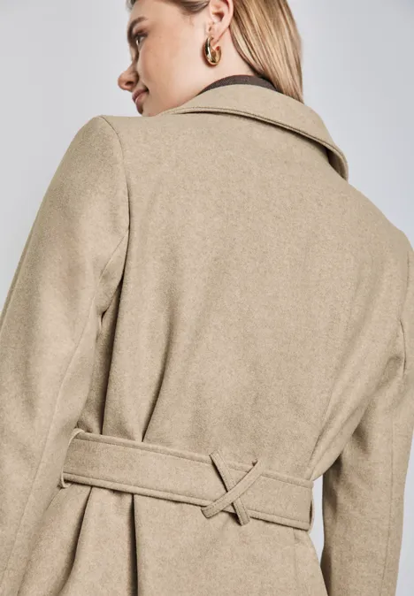 Revers-Mantel desert beige