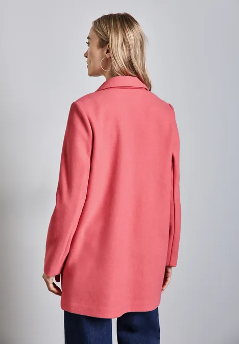 Mantel mit Reverskragen light coral pink