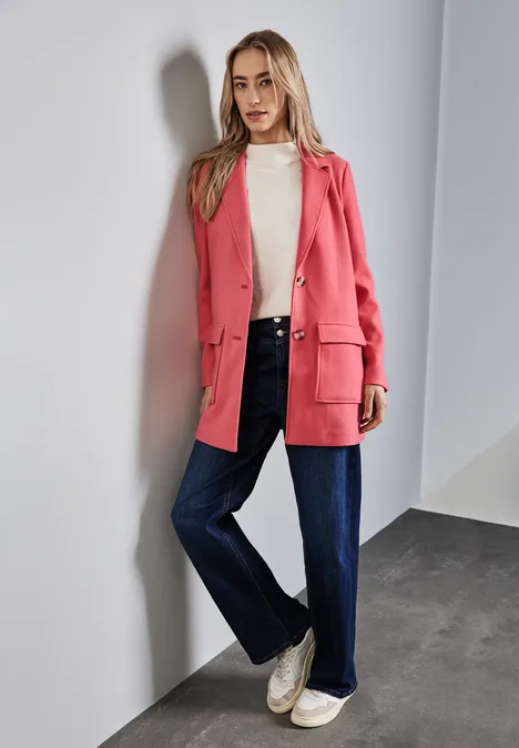 Mantel mit Reverskragen light coral pink