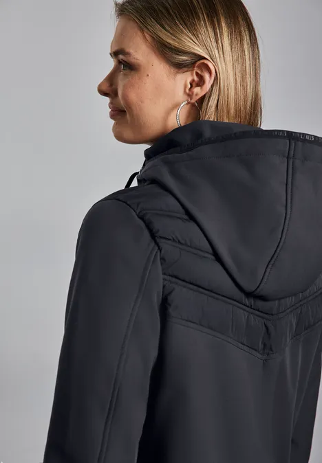 Kurze Softshelljacke gravity blue