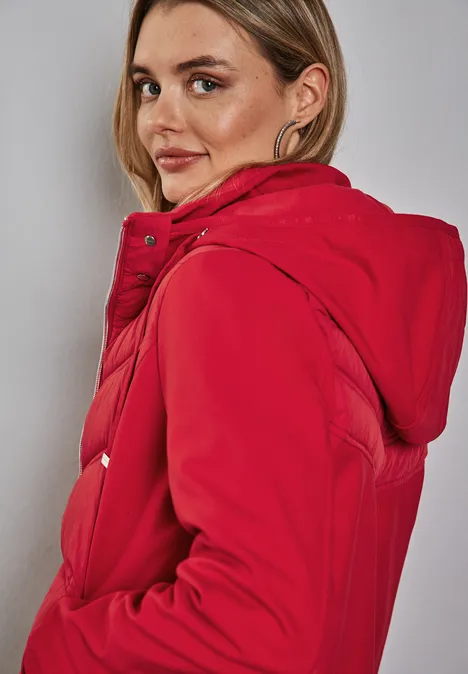 Kurze Softshelljacke strong red