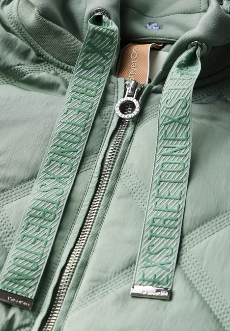 Jacke mit abnehmbarer Kapuze mint green