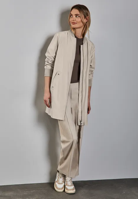 Langer Blouson pearly sand