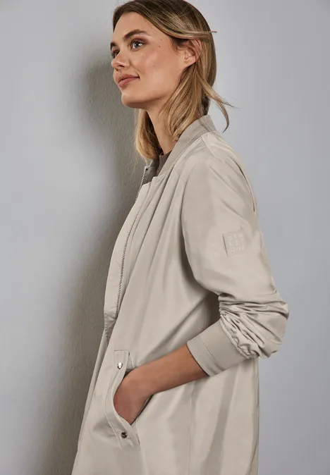 Langer Blouson pearly sand