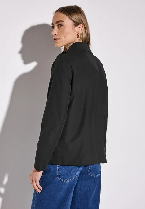 Doppelreihiger Trenchcoat Black