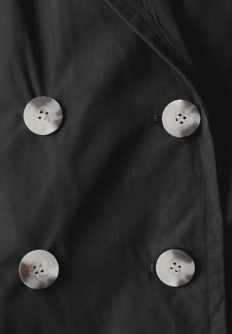 Doppelreihiger Trenchcoat Black