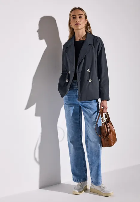 Doppelreihiger Trenchcoat gravity blue