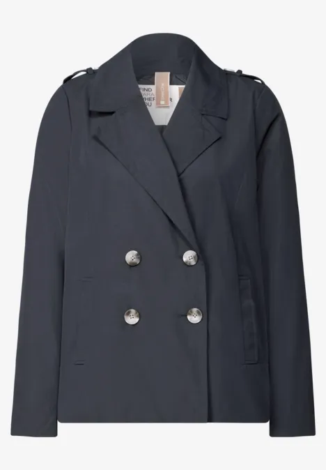 Doppelreihiger Trenchcoat gravity blue