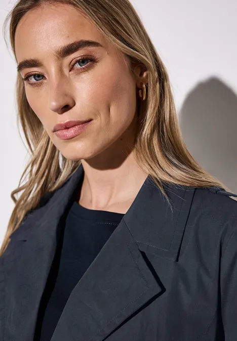 Doppelreihiger Trenchcoat gravity blue