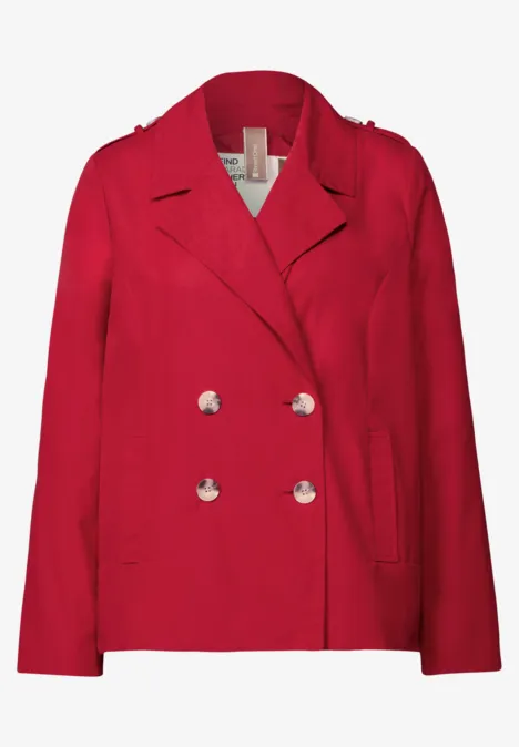 Doppelreihiger Trenchcoat strong red