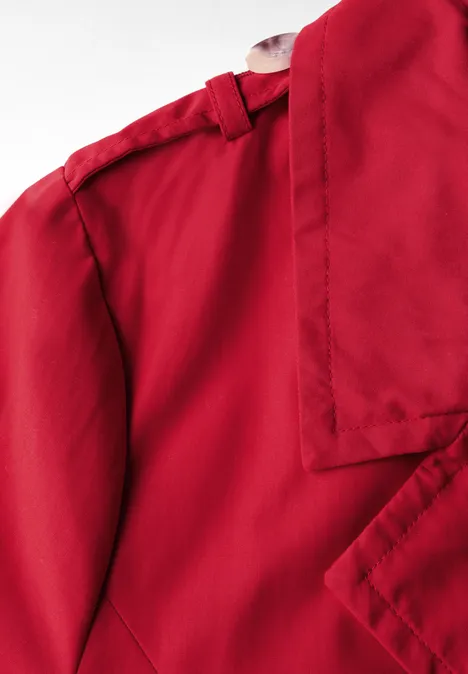 Doppelreihiger Trenchcoat strong red