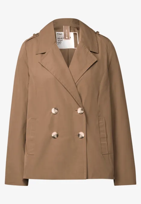 Doppelreihiger Trenchcoat creamy brown