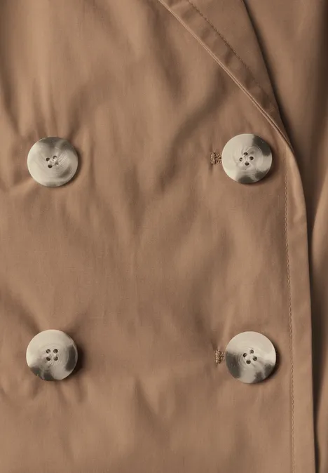 Doppelreihiger Trenchcoat creamy brown