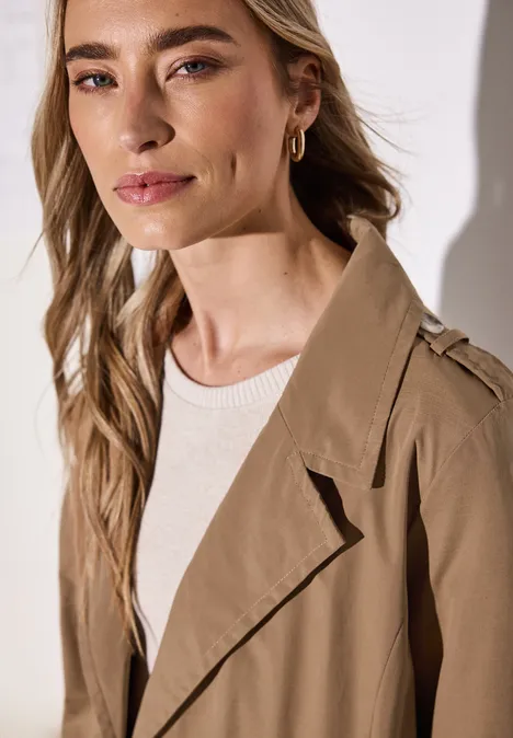 Doppelreihiger Trenchcoat creamy brown