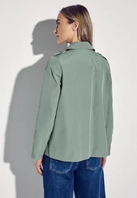 Doppelreihiger Trenchcoat mint green