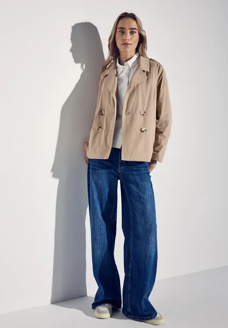Doppelreihiger Trenchcoat desert beige