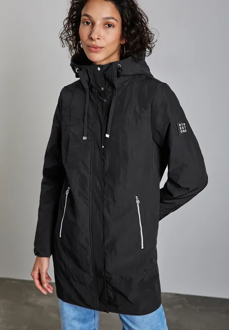 Langer Windbreaker Black
