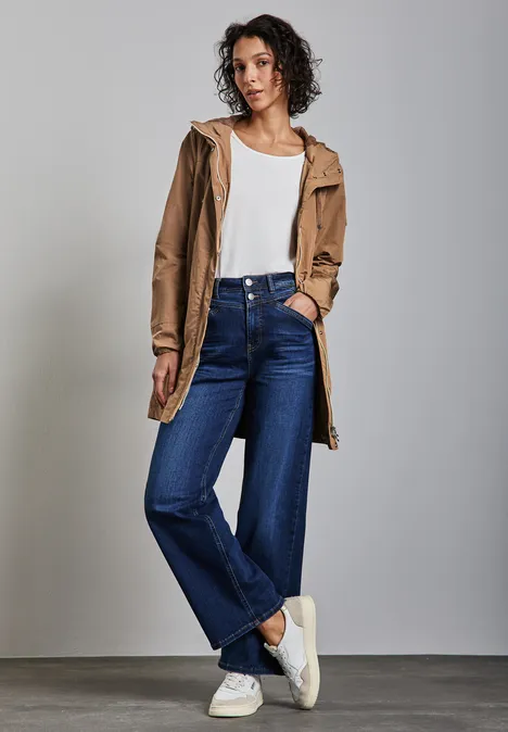 Langer Windbreaker creamy brown