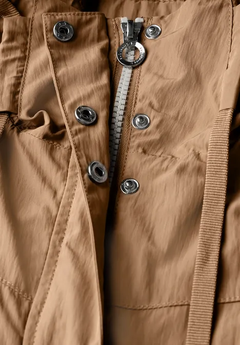 Langer Windbreaker creamy brown