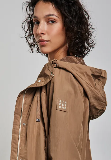 Langer Windbreaker creamy brown