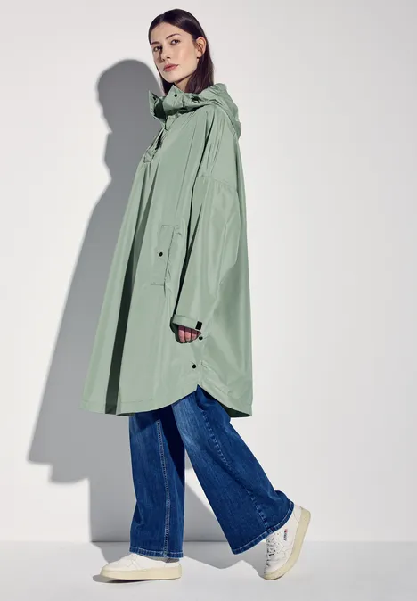 Poncho à capuche light mint green