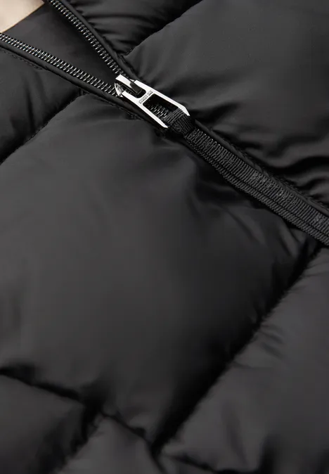 Kurze Steppjacke Black