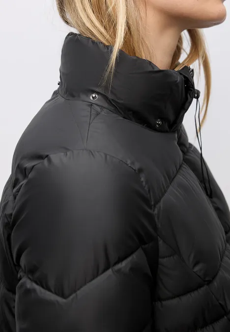 Kurze Steppjacke Black