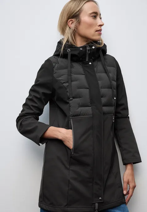 Softshelljacke mit Details Black