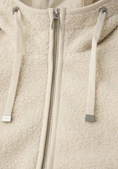 Gefütterte Teddy-Jacke pastel sand
