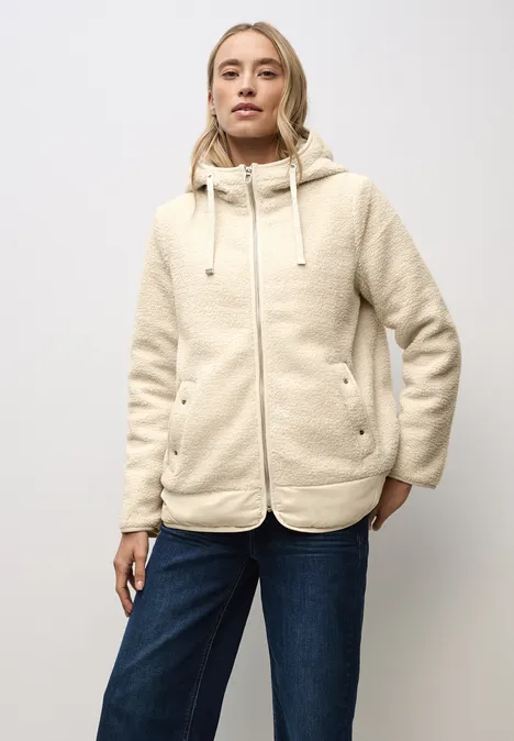 Gefütterte Teddy-Jacke pastel sand