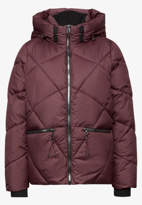 Kort gewatteerd jack Light Mahagony Red