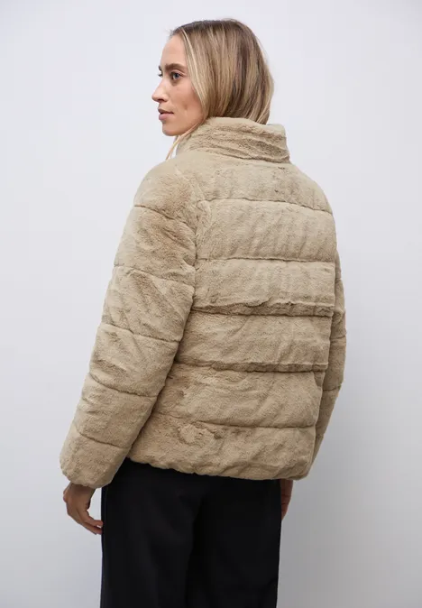 Fake Fur Steppjacke Smooth Champagne Fake Fur Steppjacke Smooth Champagne