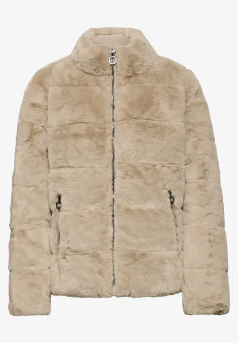 Fake Fur Steppjacke Smooth Champagne Fake Fur Steppjacke Smooth Champagne