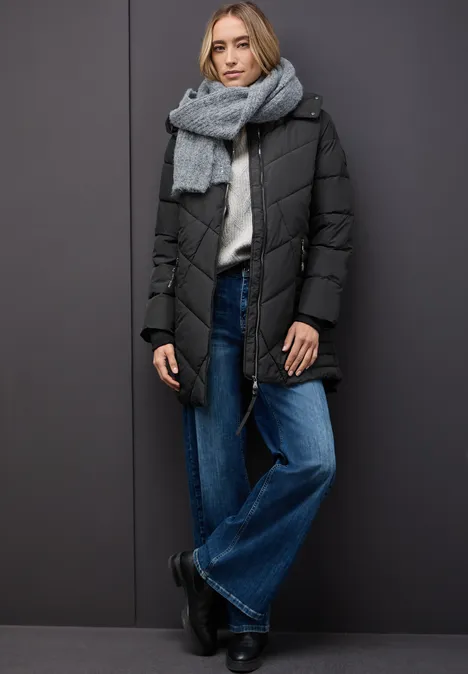 Steppjacke in Midi-Länge Black Steppjacke in Midi-Länge Black